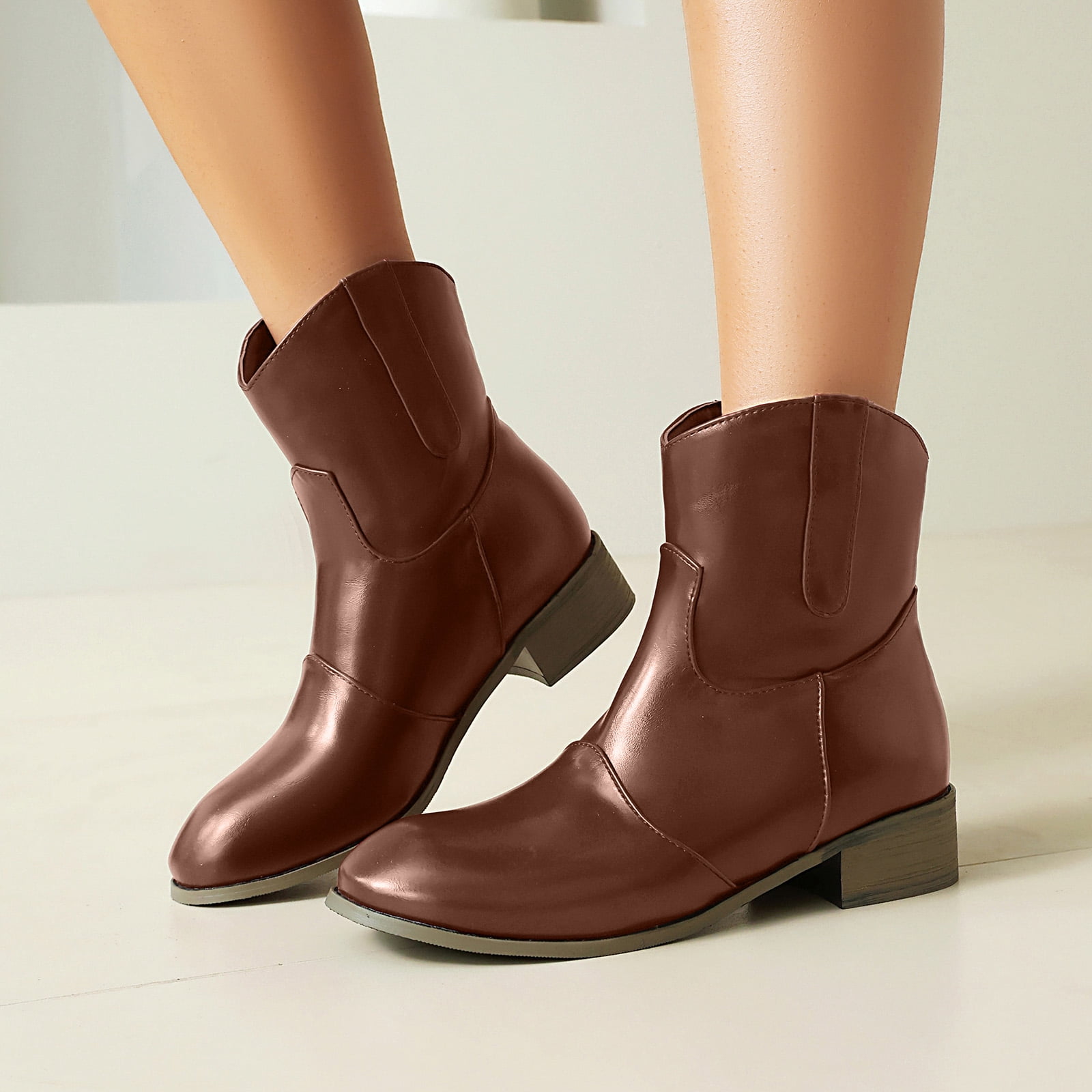 Bottes Cowboy En Cuir Pour Homme Et Femme - Style Vintage, Bottes Western, Moto Ou Équitation