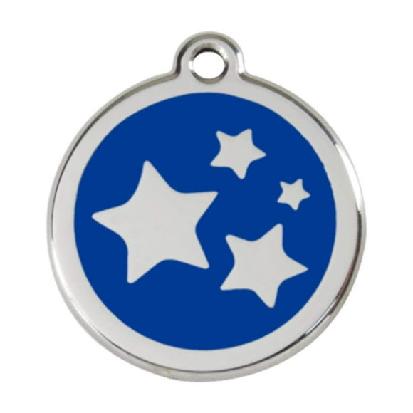 K9 Palace Red Dingo Star Enamel Dog Tag Navy Blue - Small