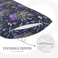 thumbnail image 3 of Daiia Lavender Flowers Bedding Waterproof Pillow Protector Zippered Queen – Bed Bug Proof Pillow Encasement-16"x24", 3 of 6