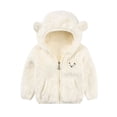 thumbnail image 5 of 6M-3T Baby Boys Girls Winter Warm Fleece Sweatshirt Cartoon Hooded Coats Jackets Toddler Long Sleeve Zipper Coats Top Outerwear, 5 of 9