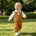 thumbnail image 2 of Ruiwill Newborn Boy Outfits Fall Winter Boys Two Piece Outfit Solid Color Long Sleeve Tops And Pants Set, 2 of 7