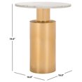 thumbnail image 5 of Safavieh Capucine Modern Metal Round End Table, Gold/White, 5 of 7
