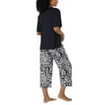 thumbnail image 2 of DKNY Woman’s 2 Piece Pajama Set Short Sleeve/Capri (1774974), 2 of 10
