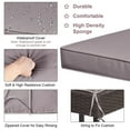 thumbnail image 4 of Gymax 3PCS Rattan Patio Bar Table & Stool Set Dining Set w/ Gray & Off white Cushion, 4 of 8