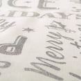 thumbnail image 3 of DII 60x104" Modern Cotton Christmas Collage Tablecloth in Silver, 3 of 5