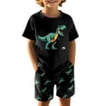 thumbnail image 6 of Hiijoy Toddler Boys Summer Outfits Dinosaur Print Short Sleeve T Shirt Shorts Set, Sizes 3-4T, 6 of 8