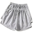 thumbnail image 1 of Timegard 2pc Running Shorts for Women Elastic High Waist Drawstring Loose Workout Shorts with Pockets, 1 of 3