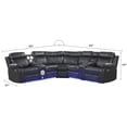 thumbnail image 3 of Lacrose Modern Style Power Recliner Sectional made with wood and metal in Black, 3 of 10
