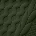 thumbnail image 7 of Men's Jacquard Solid Hoodie Cuffed Long Sleeve Crewneck Quarter Zip Pullover Top with Pockets Olive Green 2XL, 7 of 7