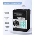 thumbnail image 3 of Electronic Money Saving Box for Kids 5-7 with Password Code Lock for Boys age 8-10-12, Black, 3 of 4
