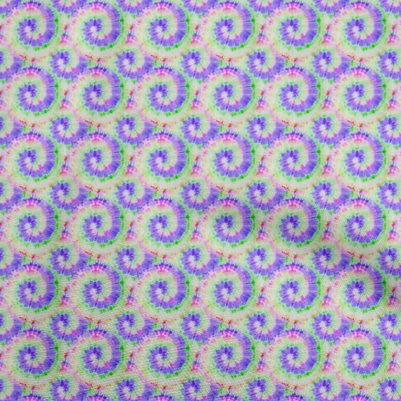 oneOone Cotton Poplin Purple Fabric Tie Dye Sewing Craft Projects Fabric Prints By Yard 42 Inch Wide