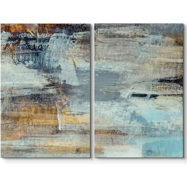 Wall26 2 Panel Canvas Wall Art Abstract Grunge Color Composition Giclee Print Gallery Wrap Modern Home Decor Ready To Hang 24 X36 X Panels Com - Panel Canvas Wall Art Company