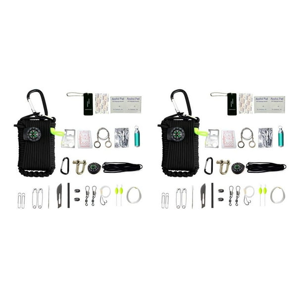 Greeniant Kit de caja de emergencia para supervivencia al aire libre 29 en 1, juego de equipo de de supervivencia al aire libre, equipo Type1 NO1