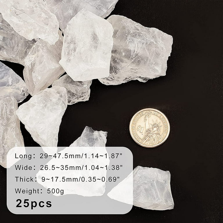 Pure White Raw Natural Rock Crystal Quartz Stone, Rough Clear