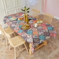 thumbnail image 3 of Boho Bohemia Flower Rectangle Tablecloth 60"x102",Waterproof Polyester Rectangle Table Cloth, Wipeable Spillproof Polyester Tablecloth for Dining, Camping, Indoor and Outdoor, 3 of 6