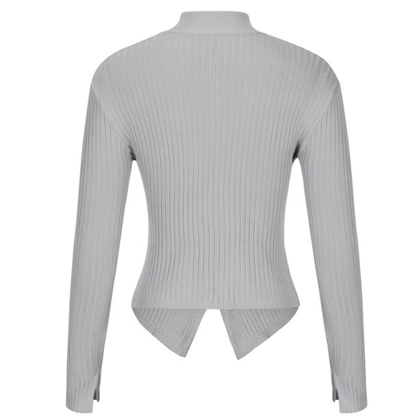 Camiseta Holgada Con Botones De Manga Larga Y Cuello Redondo Para Mujer, Top Liso De Otoño