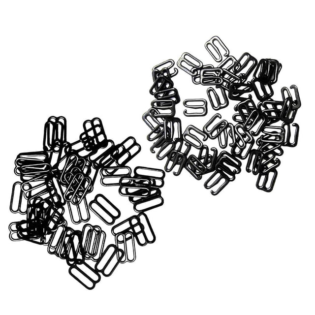 200 Piezas de Metal Negro Deslizante es de Correa para es de Bikini de Lencería
