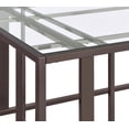 thumbnail image 5 of Adri Rectangular Glass Top Side End Table Black Nickel, 5 of 6