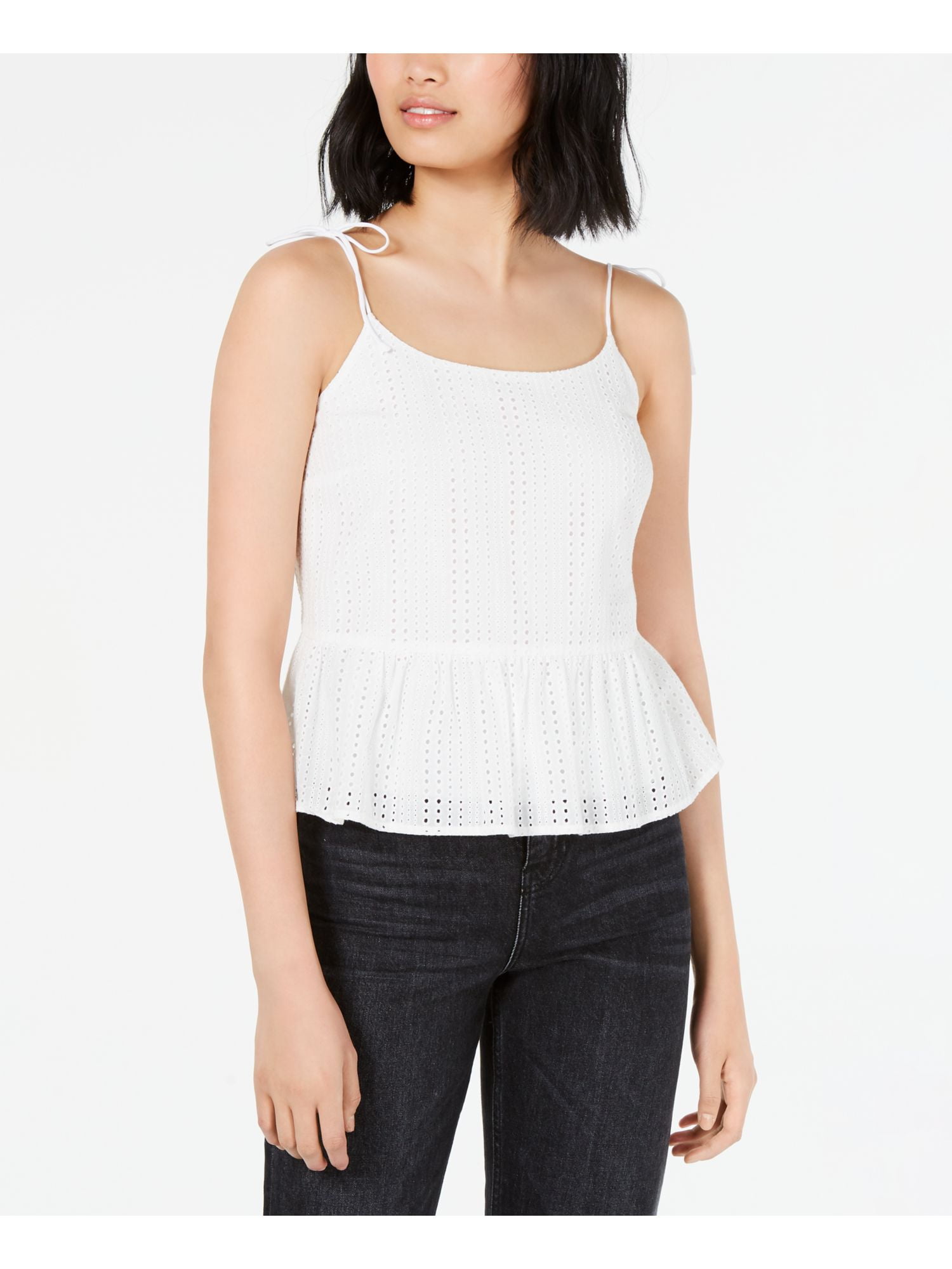 white spaghetti strap shirt