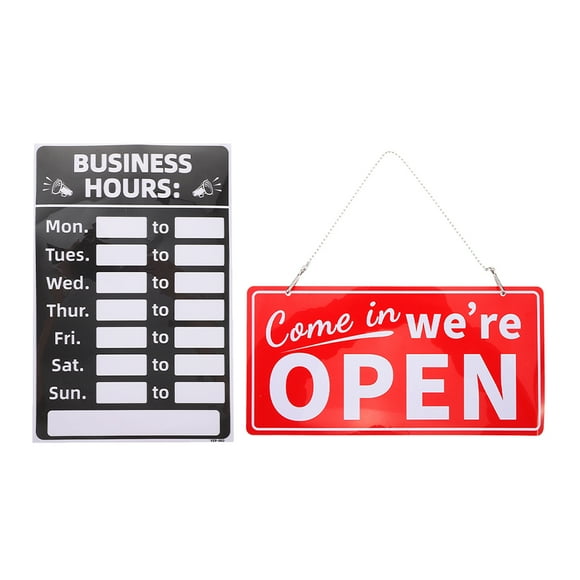1 Set Business Hours Sign Opening Hours for Shop Restaurant Store Bank Operation Hours Sign