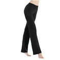 thumbnail image 3 of Hngshg Womens Wide Leg Yoga Pants Mid Waist Flare Leg Pants Casual Athletic Pants No Pockets, 3 of 6