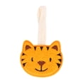 thumbnail image 1 of Etiqueta de nombre para niño, diseño de dibujos animados, felpa suave y bonita, ligera, portátil, amplia aplicación, etiqueta de equipaje de animales, tigre, 1 of 5