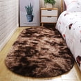 thumbnail image 4 of Manta de lujo ligera para la mesita de noche del dormitorio, manta para la mesita de noche de la sala de estar, alfombra de piso simple ovalada, alfombra antideslizante con efecto tie dye para, 4 of 6