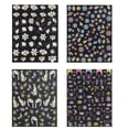 thumbnail image 1 of hojas de pegatinas para decoración de uñas con flores, decoración de uñas autoadhesiva para mujeres DIY, múltiples estilos, 10*8cm, 1 of 6