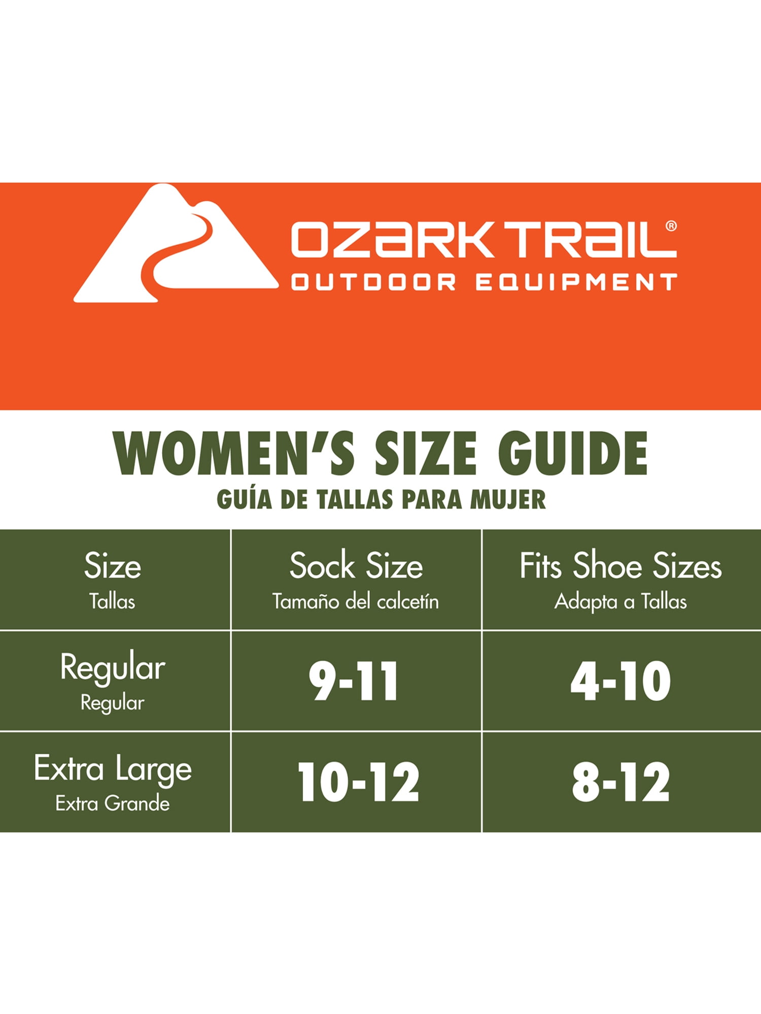 Ozark Trail Women's Merino Wool Blend No Show Tab Hiking Socks, 1 Pack