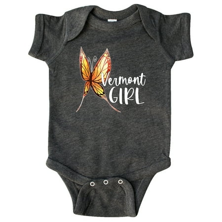 

Inktastic Vermont Girl- Butterfly Gift Baby Girl Bodysuit