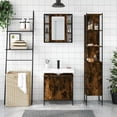 thumbnail image 3 of vidaXL 3 Piece Bathroom Cabinet Set Smoked Oak Engineered Wood, 3 of 12