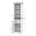 thumbnail image 4 of ivinta 5-Tier Tall Bookshelf Bookcase with Adjustable Shelf, Freestanding Wood Display Shelf for Living Room, Bedroom, Home Office, White, 4 of 9