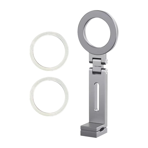 Soporte magnético para teléfono con rotación de 360 degree para escritorio, hogar y sala de estar. Plata