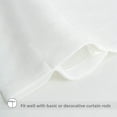 thumbnail image 2 of DriftAway Solid Color Linen Textured Slub Sheer with Pom Pom Trim Tie Up Decorative Adjustable Balloon Rod Pocket Window Curtains for Small Window 31" x 47" White, 2 of 7
