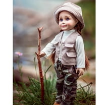 The Queen's Treasures 18 Inch Doll Clothes, 4 Pc Fishing Outfit with Pants, Hat, Vest & Shirt, Compatible with American Girl Dolls