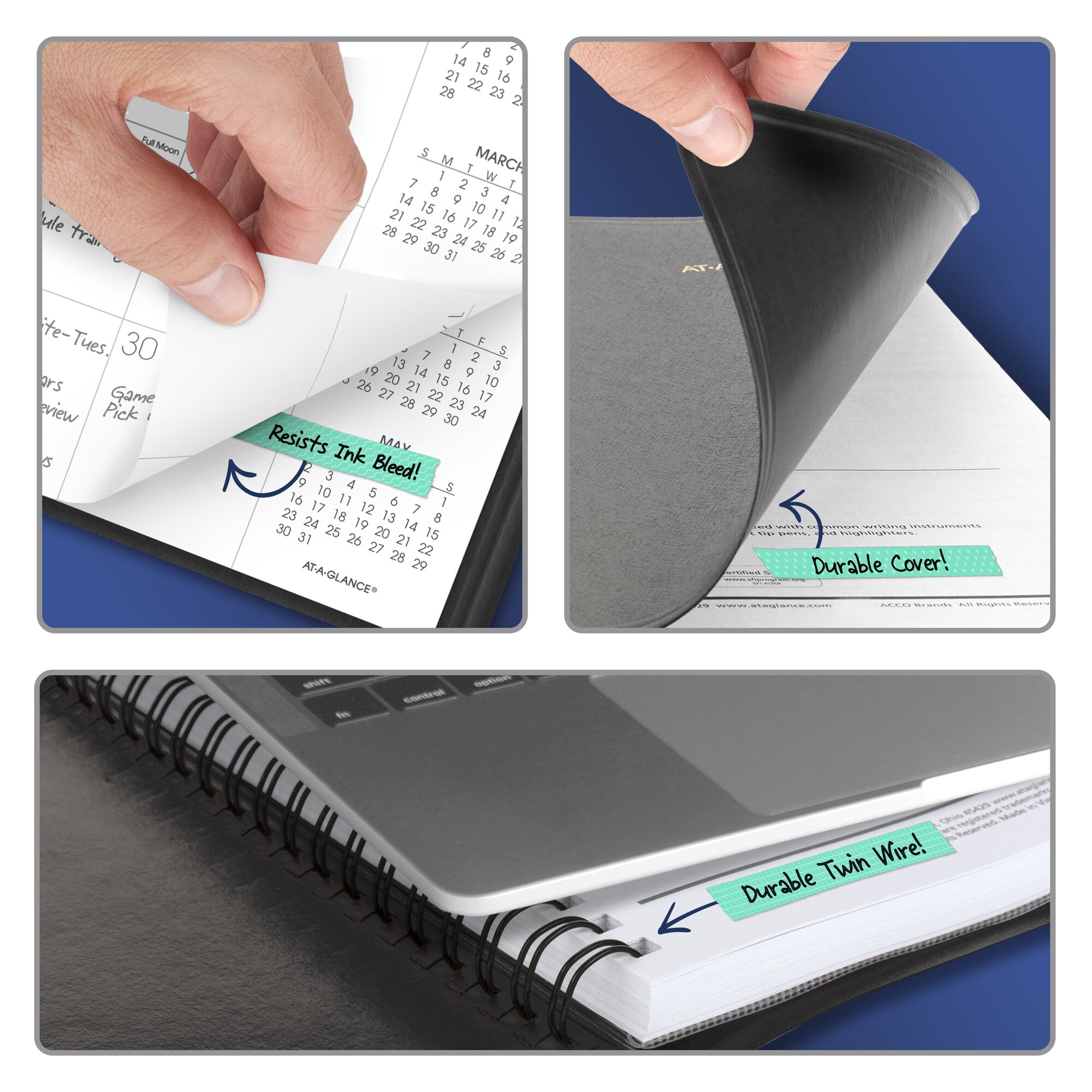 AT-A-GLANCE 2027 15-Month Monthly Planner Black Large 9 x 11 - Monthly Planners