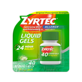 Zyrtec 24 Hour y  Antihistamine Liquid Gels, 40 ct