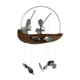 thumbnail image 1 of Campana de viento colgante vintage, carillón de viento, escultura de hombre pescador, adorno para interior 2 personas estilo, 1 of 3