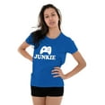 thumbnail image 3 of Video Game Junkie Gamer Nerdy Gaming Womens Slim Fit Graphic Tee Brisco Brands X, 3 of 5