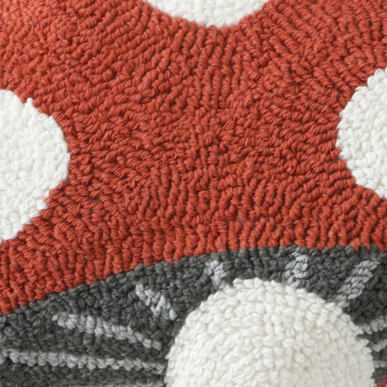 Mainstays 17" x 17" Mushroom Decorative Pillow, Canyon Red