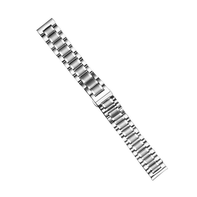 Stainless Steel Watch Band Clasp Watch Chain General Watch Strap Solid Watch Band (20mm Silver)