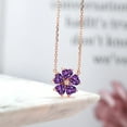 thumbnail image 4 of Gem Stone King 18K Rose Gold Plated Silver Purple Amethyst and White Topaz Pendant Necklace for Women (4.04 Cttw, Gemstone Birthstone, Heart Shape 6MM, with 18 inch Chain), 4 of 4