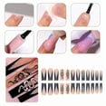 thumbnail image 3 of RAGUPEL 24Pcs Glue on Nails for Women,Hand-Drawn Lines Square Nails,3D Silver Snake Press on Nails Summer,Long Press on Nails for Daily Life,Photo Shoots,Dating and Gatherings,Style2, 3 of 7