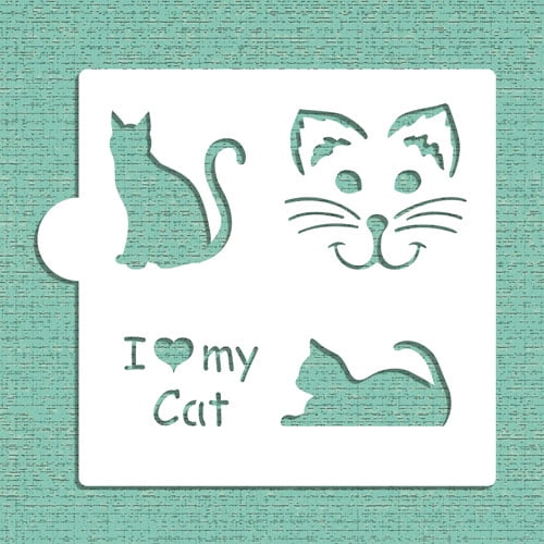 i love my cat cookie and craft stencil cm028 by designer stencils ...