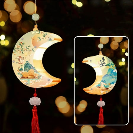 Party Supplies Cute Rabbit Lantern Kids Toy Light Lamp Bunny Shape Acrylic Lantern Rabbit Hanging Lamp Festival Lantern Mid-Autumn Lantern STYLE 7