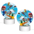 Super Mario Bros. Movie Round Acrylic Night Light Decoration USB Cable LED Lamp Base with Touch