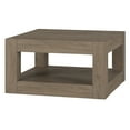 thumbnail image 3 of Evelyn&Zoe Hughes 32" Wide Square Coffee Table, Antiqued Gray Oak, 3 of 8