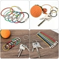 thumbnail image 6 of 3.5 Inch Stainless Steel Wire Keychain Cable Key Ring Loop, Green, 10 Pack, 6 of 6