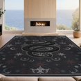 thumbnail image 2 of Design&I 6'x9' Washable Area Rug Snake Gothic Round Spiral Occult Symbols Enchanted Witch Moody for Dining Room, Under Table, Office, Snag-Free, 2 of 7