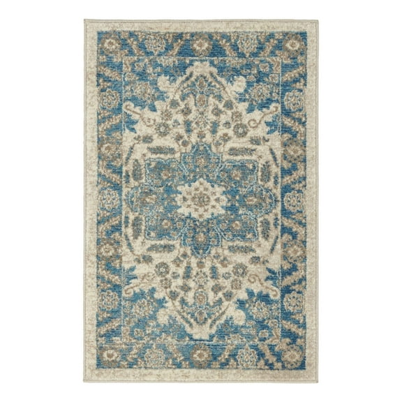 Unique Loom Salzburg Collection Area Rug - Altstadt (2' x 3' 1" Rectangle Cream/Gray)